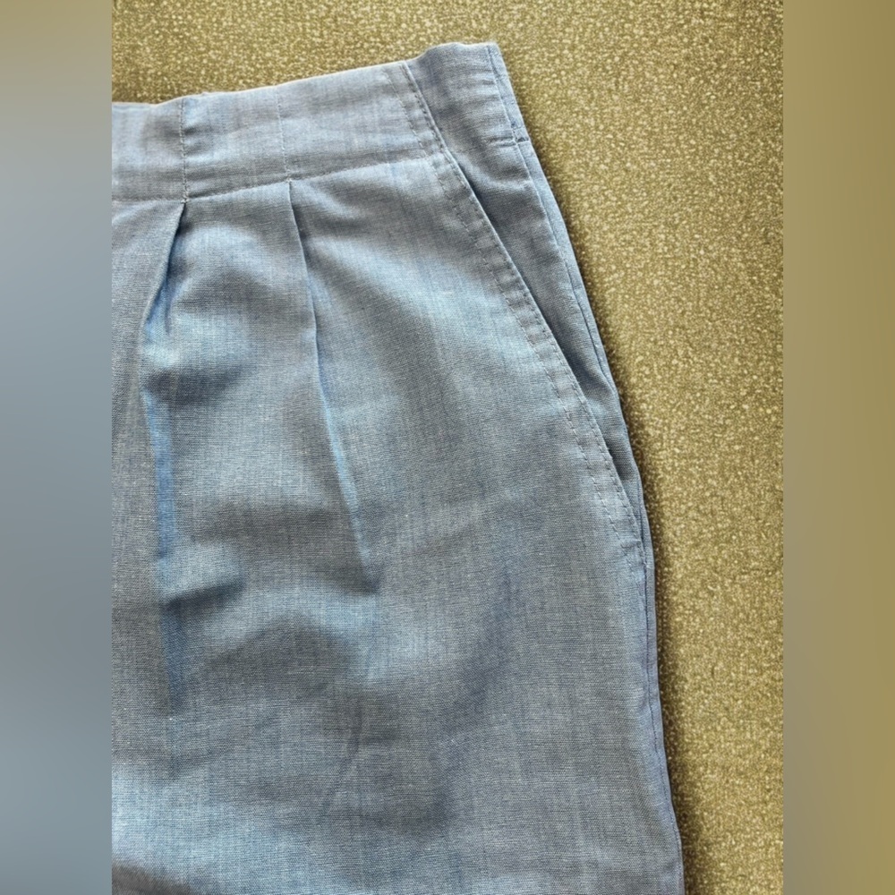 Vintage Chambray 80’s Elastic High Waist Pants - Picture 4 of 8